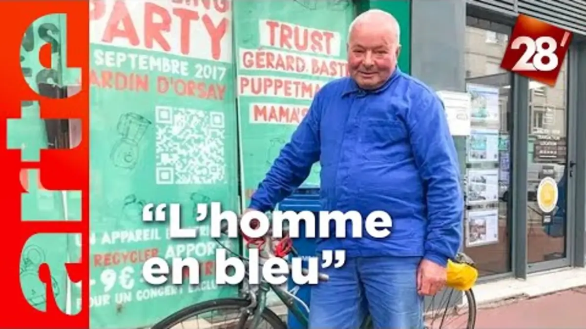 replay de À Limoges, on ne croisera plus "l’homme en bleu" sur son vélo | 28 minutes | ARTE