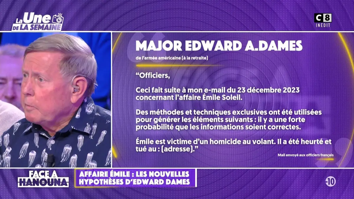 replay de Affaire Émile, Lina, Jubilar : Les nouvelles hypothèses d'Edward Dames