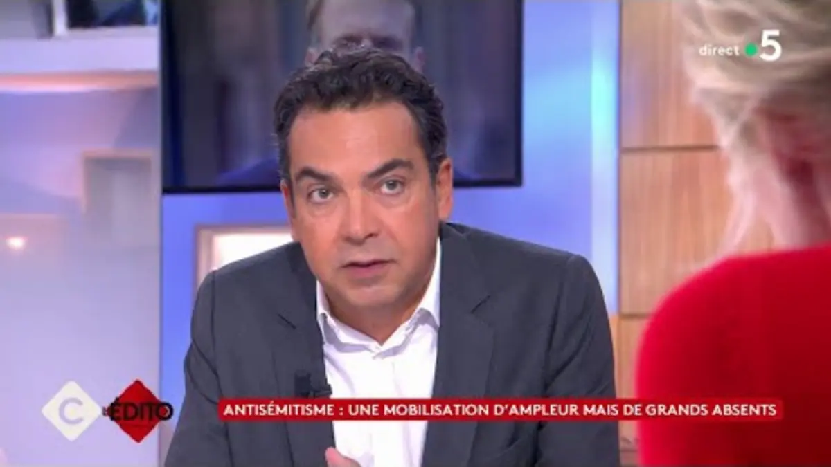 replay de Antisémitisme : une mobilisation d’ampleur mais de grands absents - L’Édito - C à vous - 13/11/2023