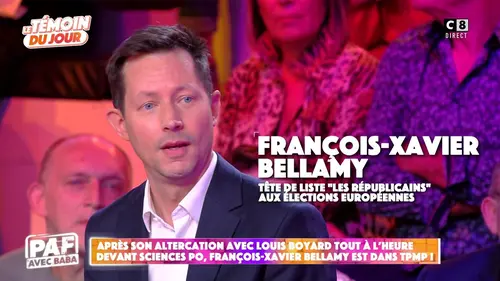 replay de Après son altercation avec Louis Boyard devant Sciences Po, François-Xavier Bellamy est dans TPMP !