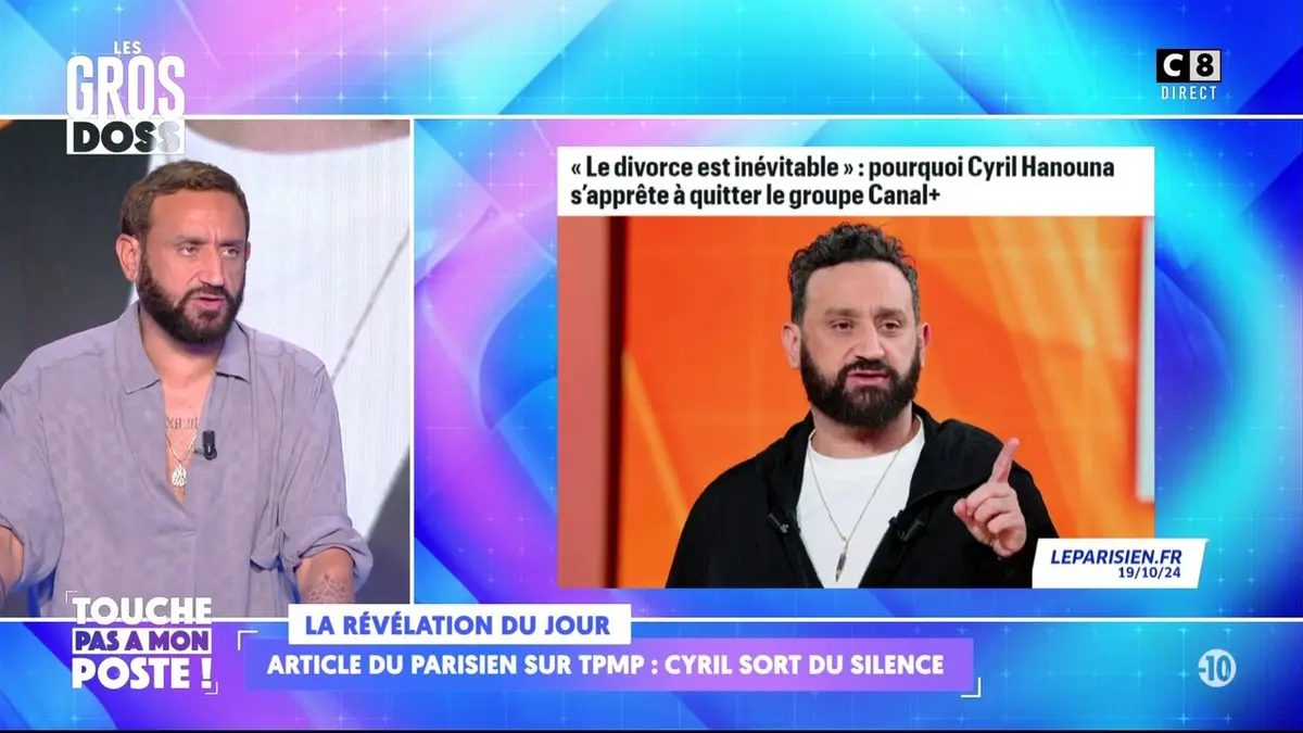 replay de Article du Parisien sur TPMP : Cyril Hanouna sort du silence