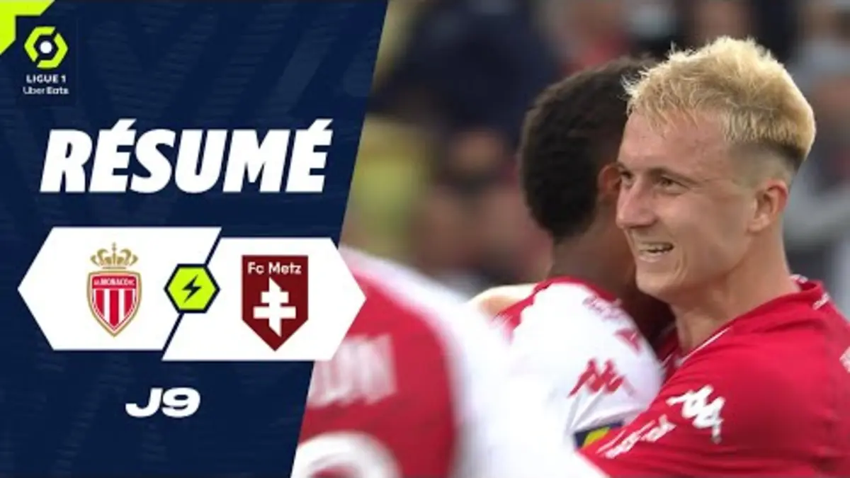 replay de AS MONACO - FC METZ (2 - 1) - Résumé - (ASM - FCM) / 2023-2024