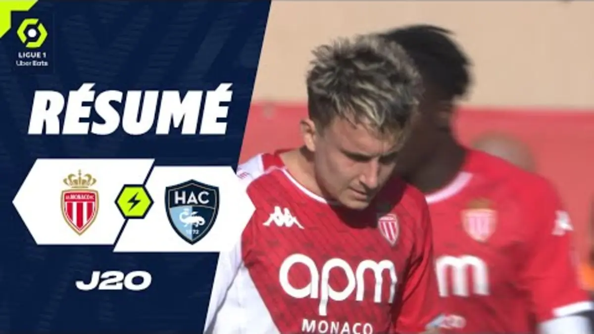replay de AS MONACO - HAVRE AC (1 - 1) - Résumé - (ASM - HAC) / 2023-2024