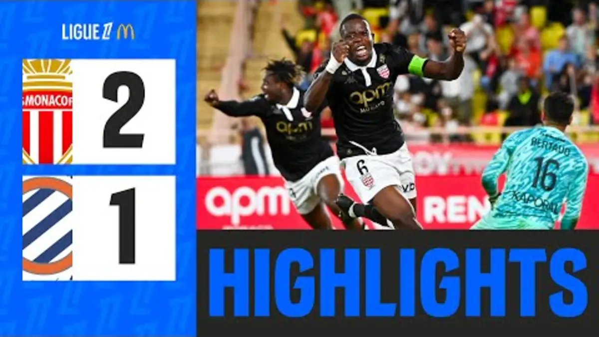 replay de AS MONACO - MONTPELLIER HÉRAULT SC (2-1) - 6ème journée - Ligue 1 McDonald's 24/25