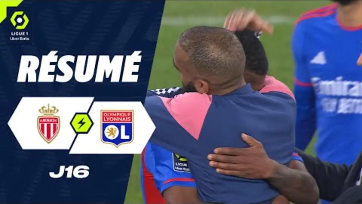 replay de AS MONACO - OLYMPIQUE LYONNAIS (0 - 1) - Résumé - (ASM - OL) / 2023-2024