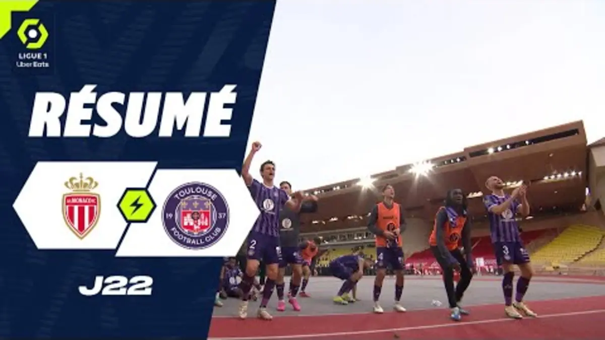replay de AS MONACO - TOULOUSE FC (1 - 2) - Résumé - (ASM - TFC) / 2023-2024