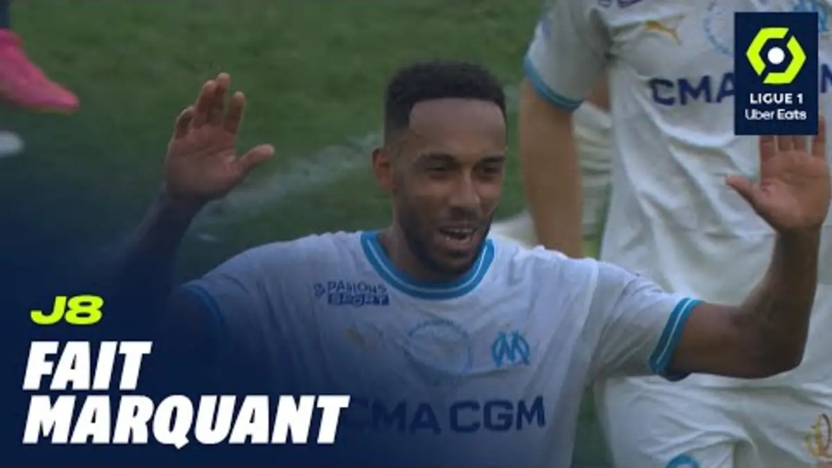 replay de Aubameyang se libère avec un but et une passe, l'OM est à 3 points du podium! 8e journée / 2023-2024
