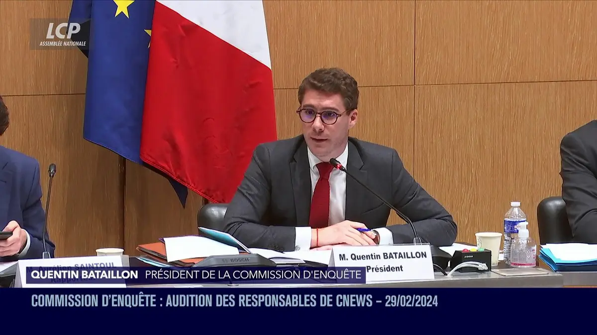 replay de Audition à l'Assemblée nationale - CNews : auditions devant la commission d'enquête sur les fréquences TNT - 29/02/2024