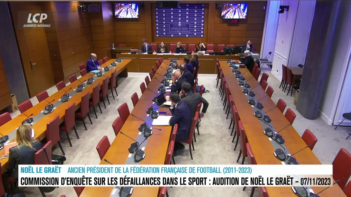 replay de Audition à l'Assemblée nationale - Défaillances dans le sport : audition de Noël Le Graët - 07/11/2023