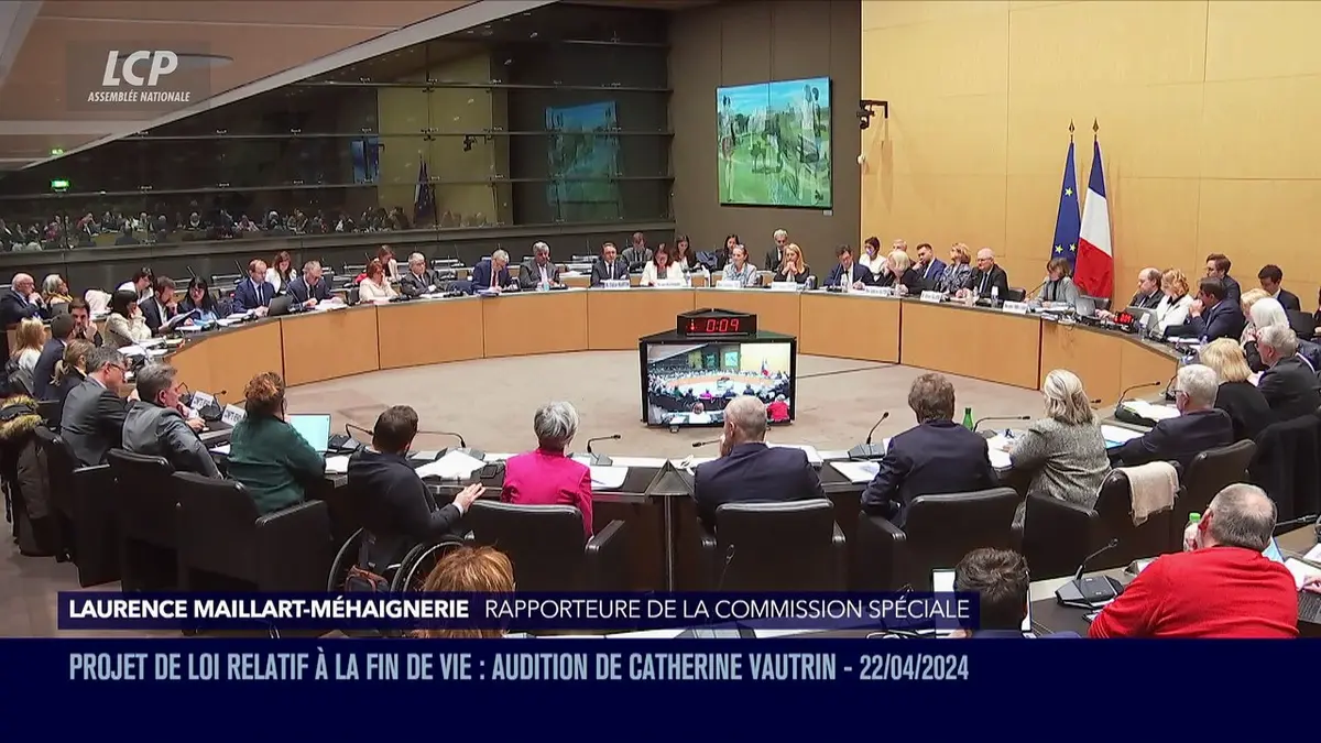 replay de Audition à l'Assemblée nationale - Projet de loi fin de vie : audition de Catherine Vautrin devant la commission spéciale - 22/04/2024