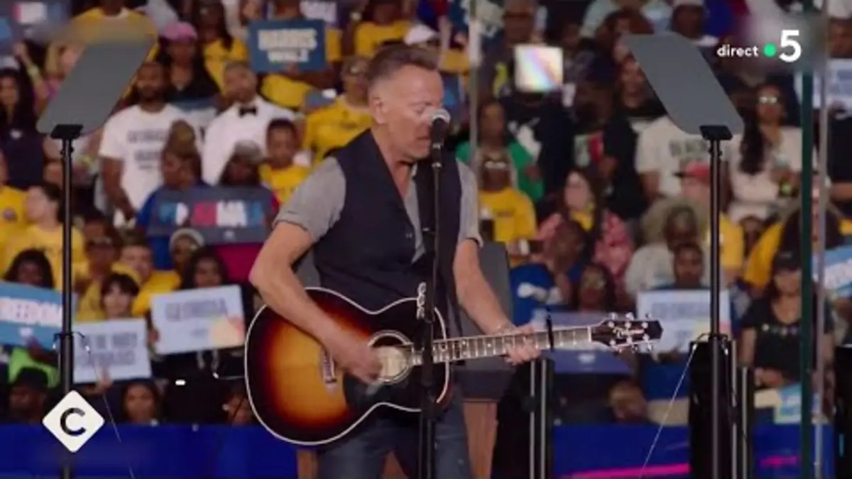 replay de Beyoncé & Springsteen, fans de Kamala Harris - L’Œil de Pierre Lescure - C à vous - 24/10/2024