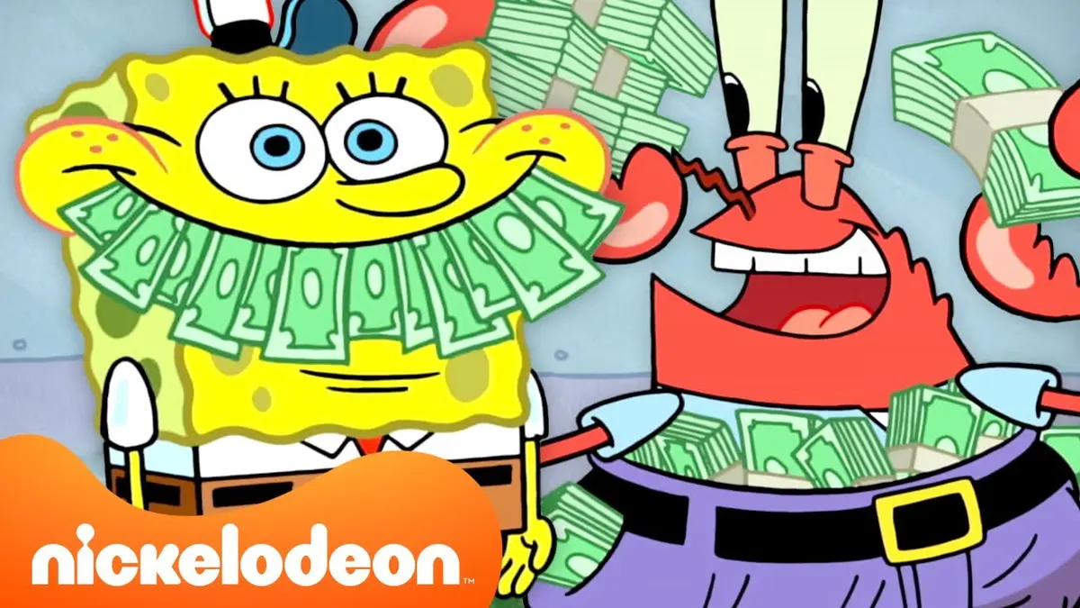 Bob l'éponge | M. Krabs SE ROULE dans du liquide…