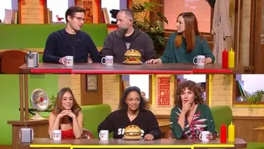 Burger Quiz avec Alison Wheeler, Alice Belaïdi, Haroun et Anne Depétrini