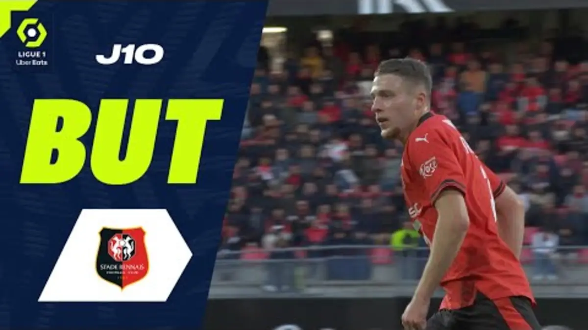 replay de But Adrien TRUFFERT (23' - SRFC) STADE RENNAIS FC - RC STRASBOURG ALSACE (1-1) 23/24