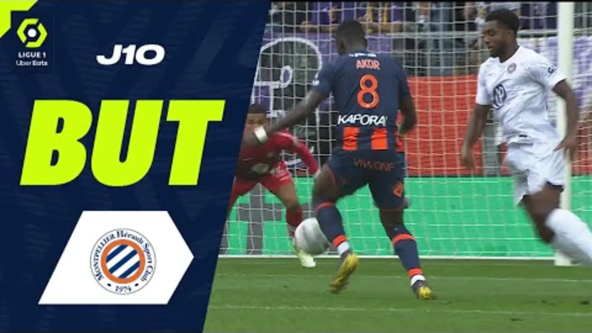 replay de But Akor Jerome ADAMS (13' - MHSC) MONTPELLIER HÉRAULT SC - TOULOUSE FC (3-0) 23/24