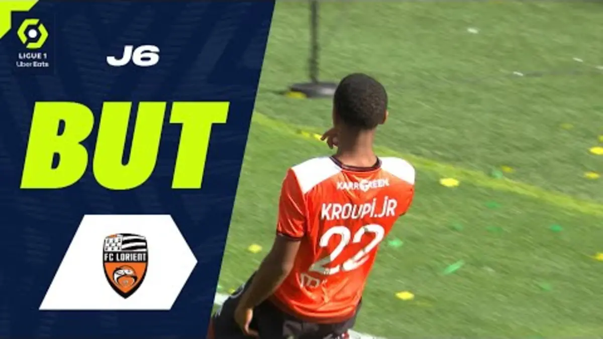 replay de But Eli Junior KROUPI (6' - FCL) FC NANTES - FC LORIENT (5-3) 23/24