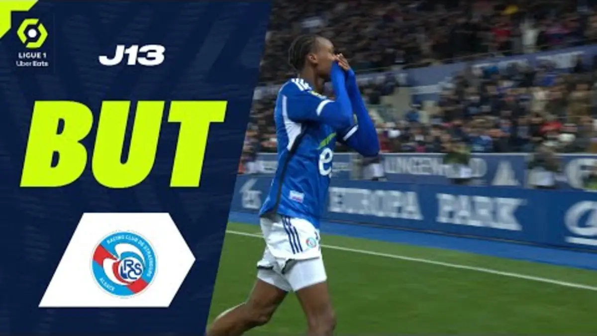 replay de But Emmanuel Esseh EMEGHA (6' - RCSA) RC STRASBOURG ALSACE - OLYMPIQUE DE MARSEILLE (1-1) 23/24