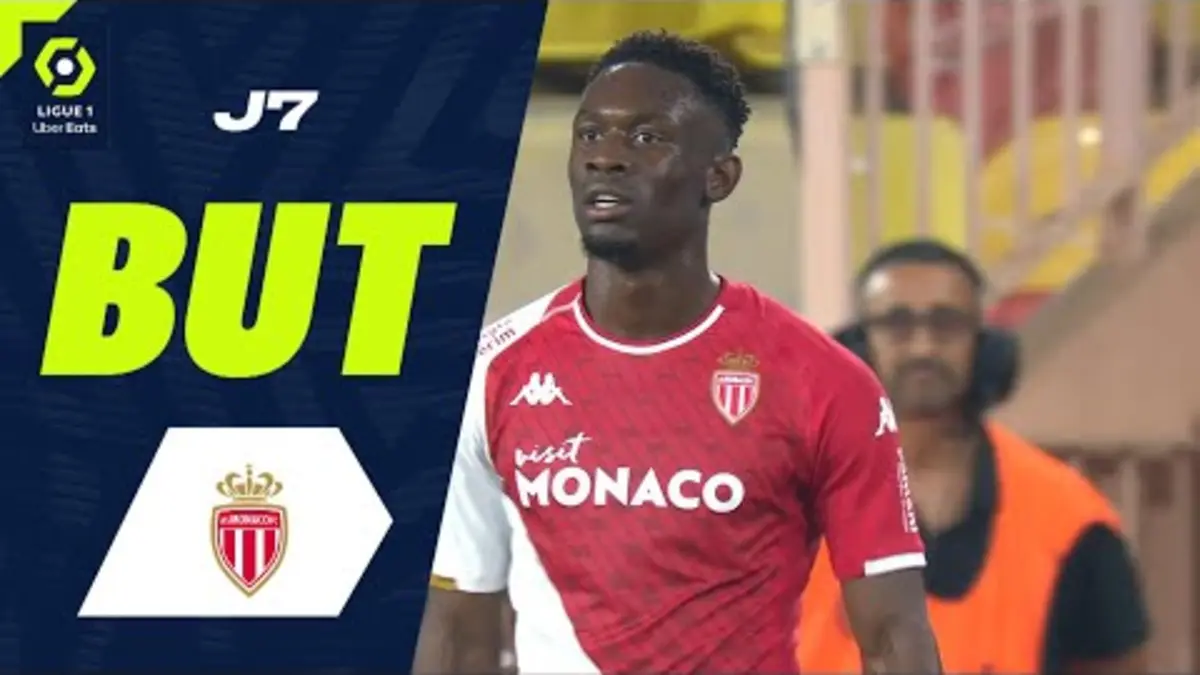 replay de But Folarin BALOGUN (23' - ASM) AS MONACO - OLYMPIQUE DE MARSEILLE (3-2) 23/24