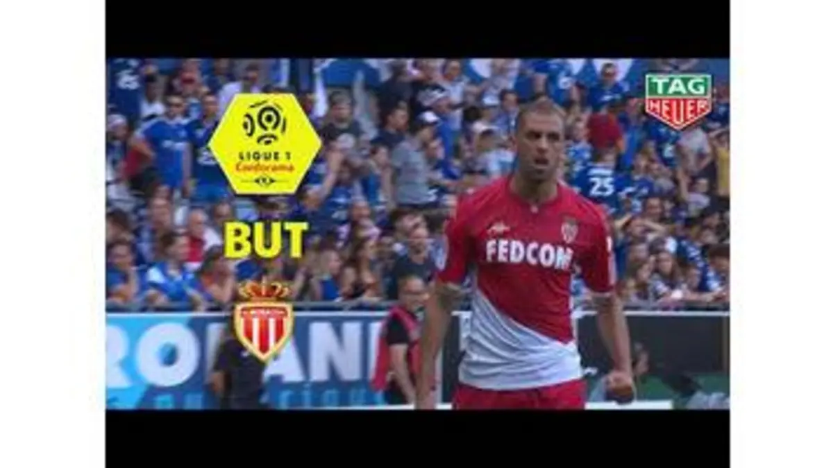 replay de But Islam SLIMANI (40') / RC Strasbourg Alsace - AS Monaco (2-2) (RCSA-ASM)/ 2019-20
