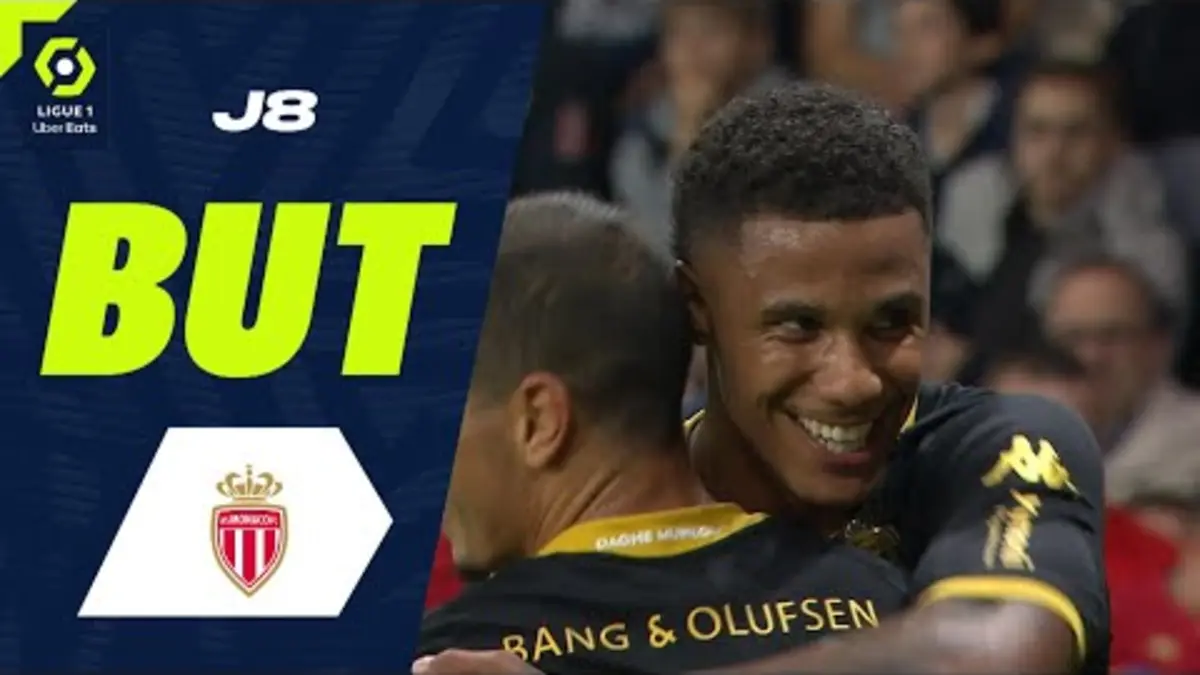 replay de But Ismail JAKOBS (42' - ASM) STADE DE REIMS - AS MONACO (1-3) 23/24
