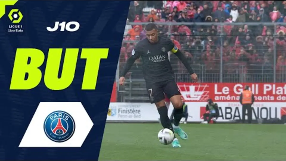 replay de But Kylian MBAPPE (28' - PSG) STADE BRESTOIS 29 - PARIS SAINT-GERMAIN (2-3) 23/24