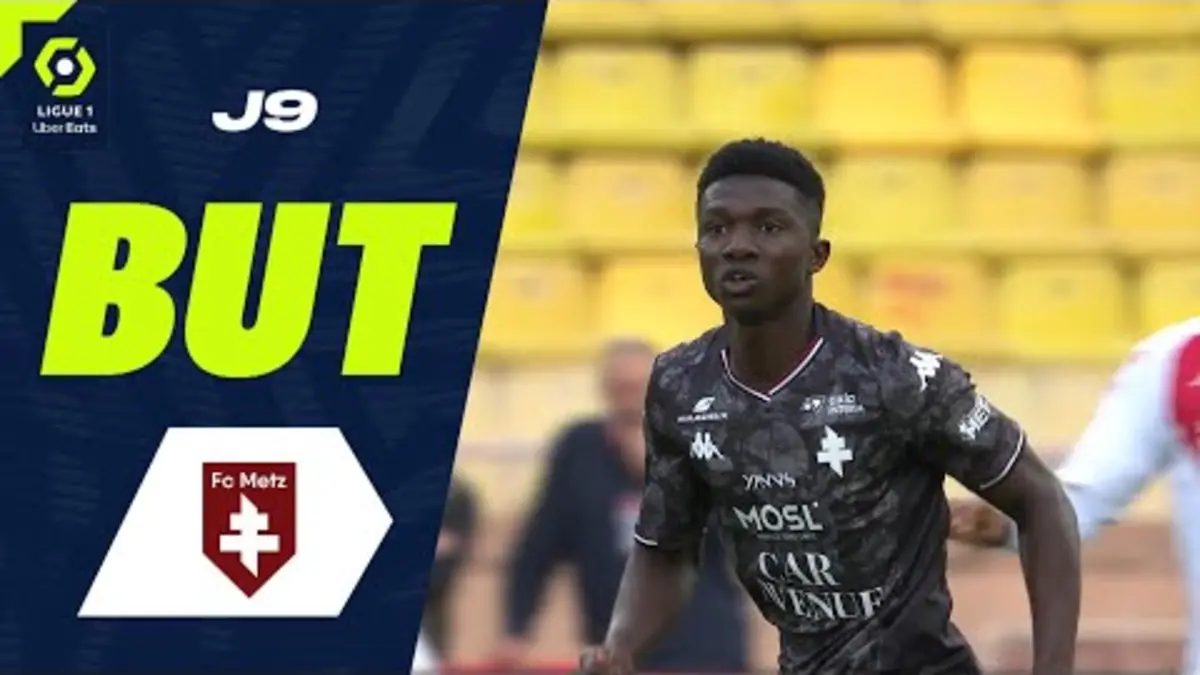 replay de But Lamine CAMARA (4' - FCM) AS MONACO - FC METZ (2-1) 23/24