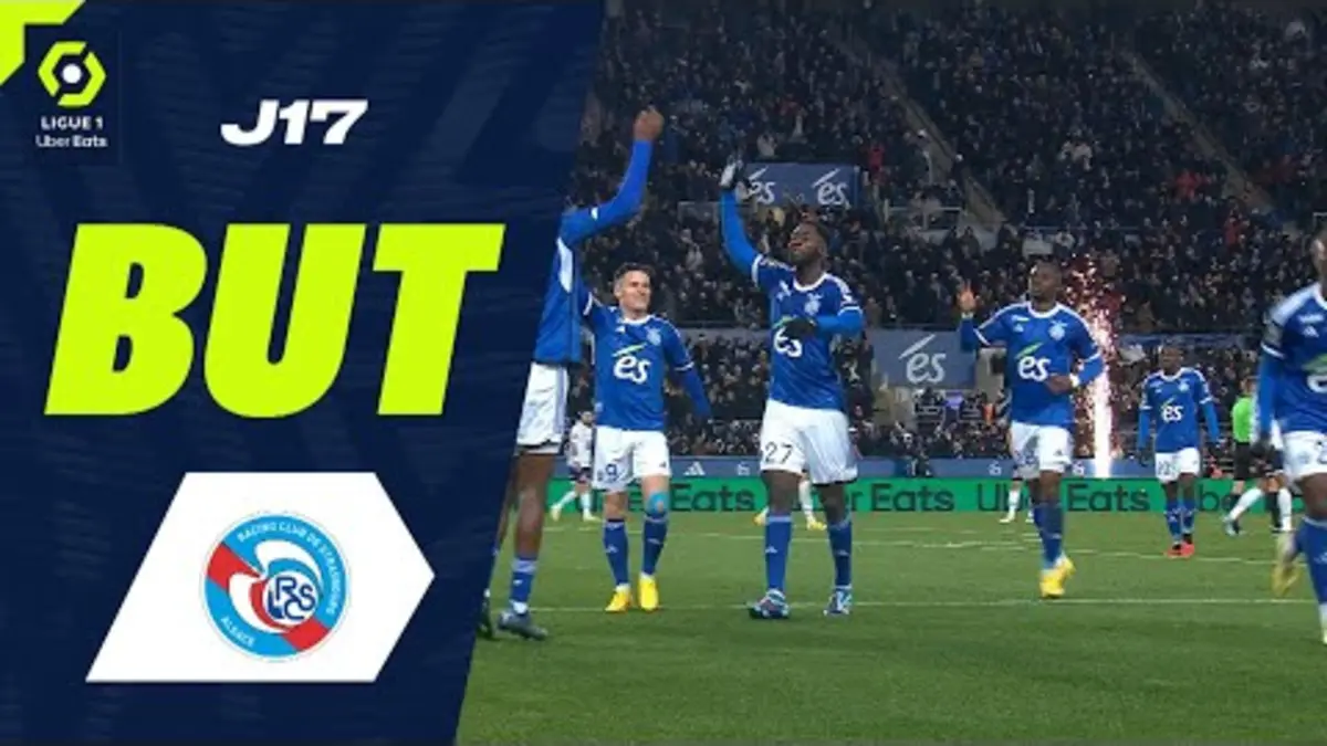replay de But Leny YORO (41' csc - RCSA) RC STRASBOURG ALSACE - LOSC LILLE (2-1) 23/24