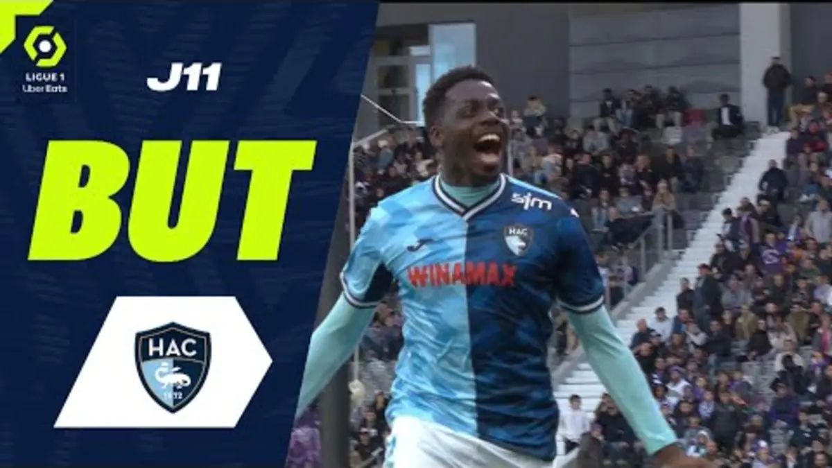 replay de But Mohamed BAYO (90' +5 - HAC) TOULOUSE FC - HAVRE AC (1-2) 23/24