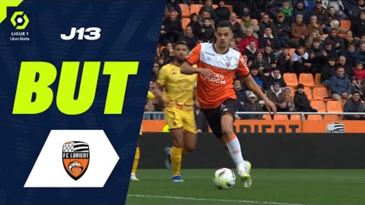 replay de But Romain FAIVRE (8' - FCL) FC LORIENT - FC METZ (2-3) 23/24