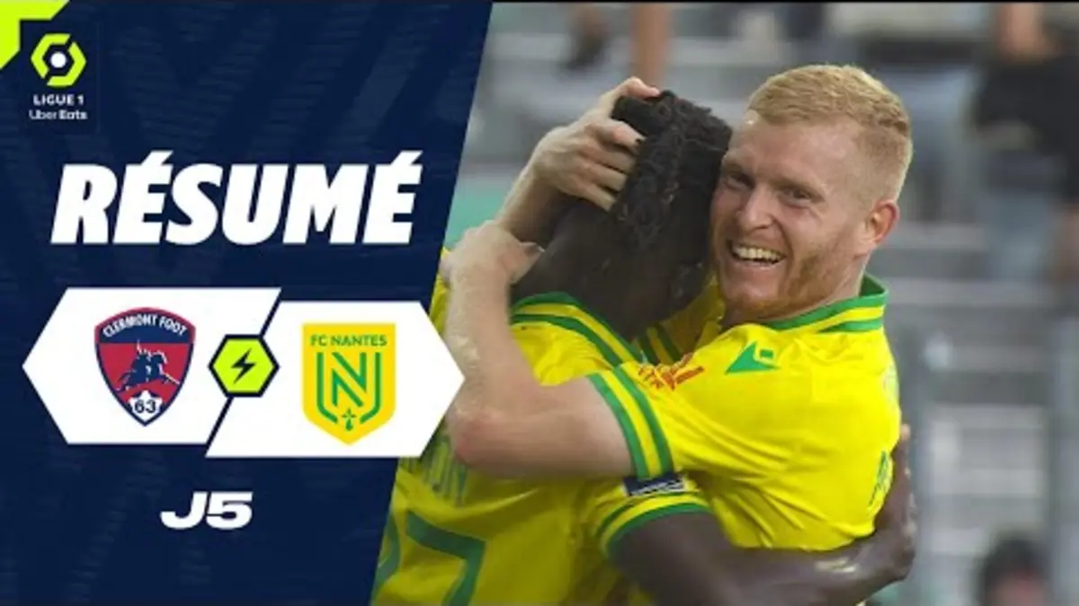 replay de CLERMONT FOOT 63 - FC NANTES (0 - 1) - Résumé - (CF63 - FCN) / 2023-2024