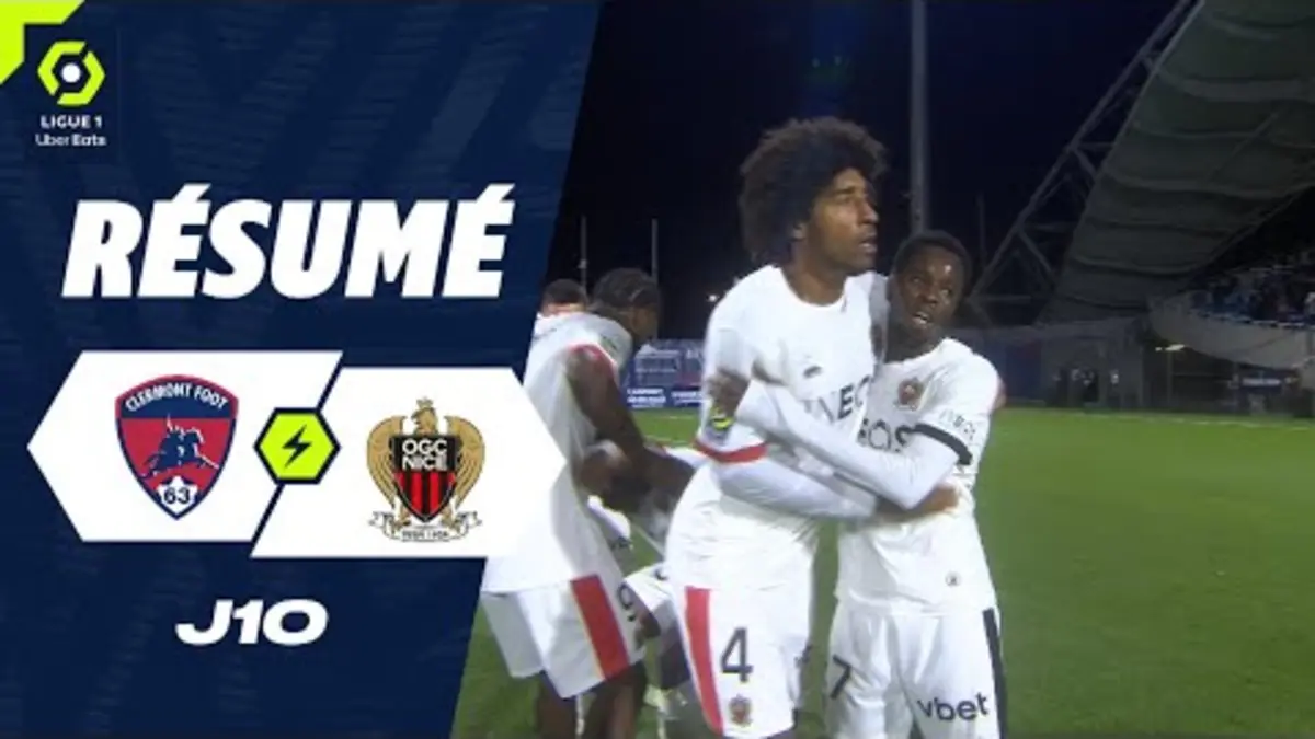 replay de CLERMONT FOOT 63 - OGC NICE (0 - 1) - Résumé - (CF63 - OGCN) / 2023-2024