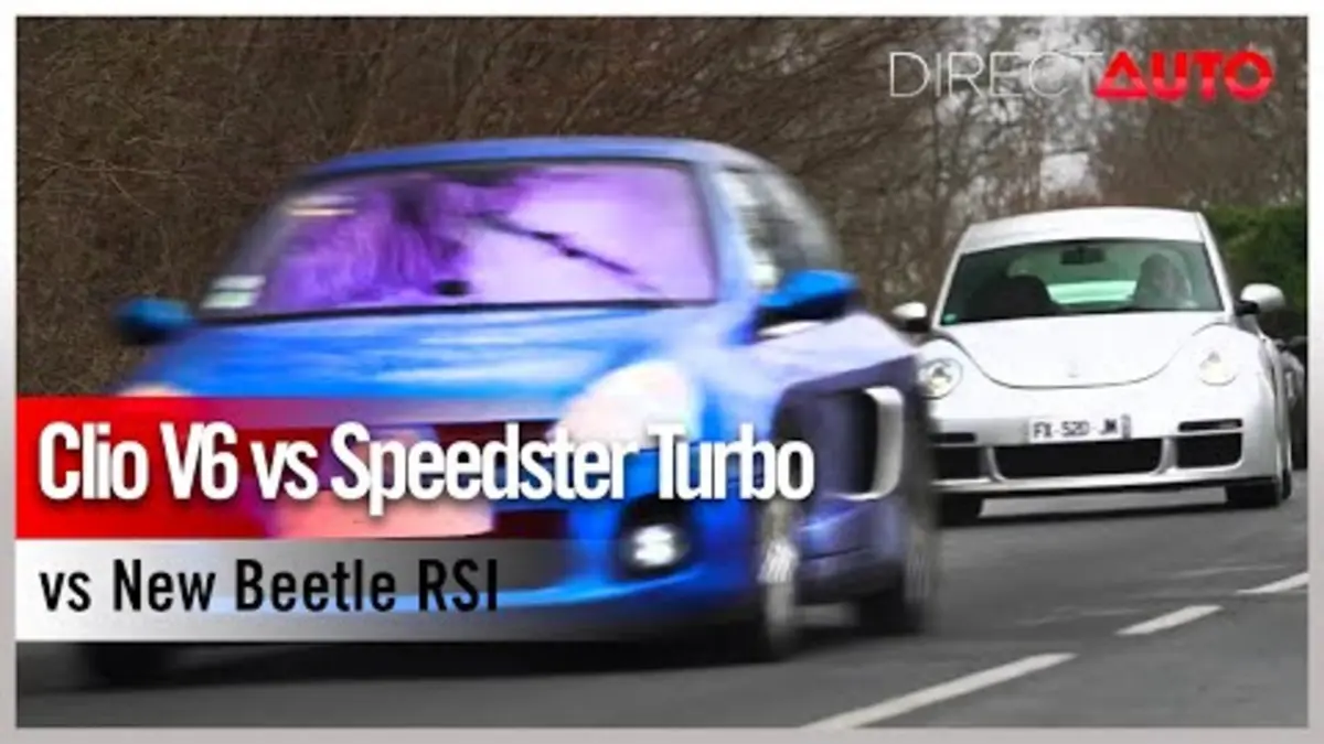 replay de Clio V6 vs Speedster Turbo vs New Beetle RSI : trio d'enfer !