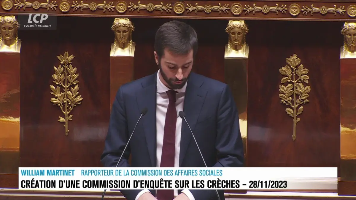 replay de Commission d'enquête sur les crèches : La maltraitance "trouve son origine dans le modèle économique des crèches", estime William Martinet