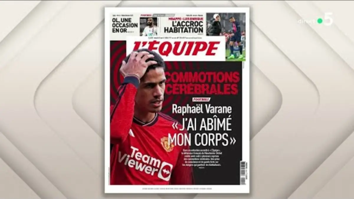 replay de Commotions cérébrales dans le sport : l’alerte de Raphaël Varane - La Story - C à Vous - 02/04/2024