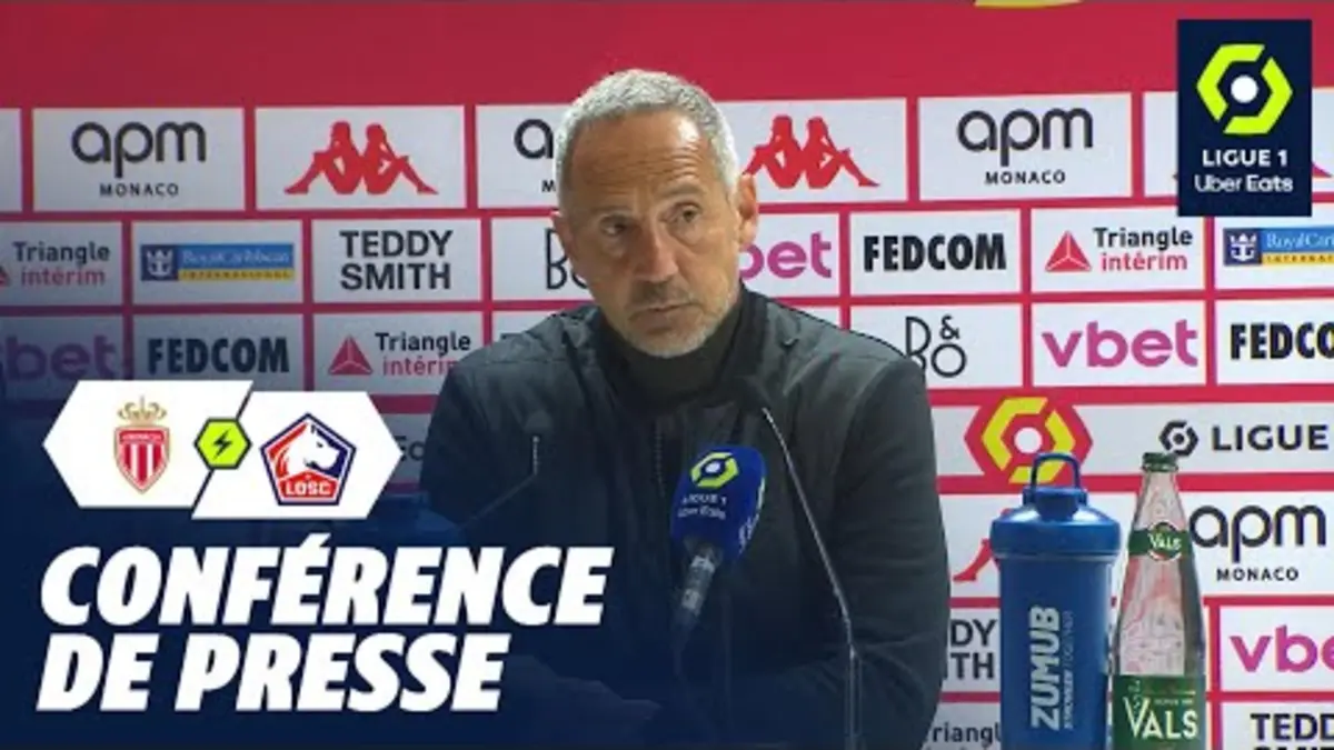 replay de Conférence de presse AS MONACO - LOSC LILLE (1-0) / 2023-2024