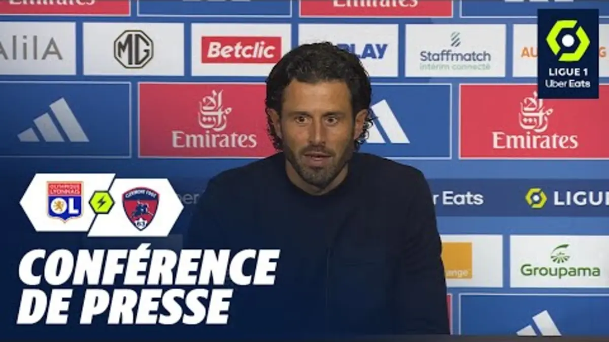 replay de Conférence de presse OLYMPIQUE LYONNAIS - CLERMONT FOOT 63 (1-2) / 2023-2024