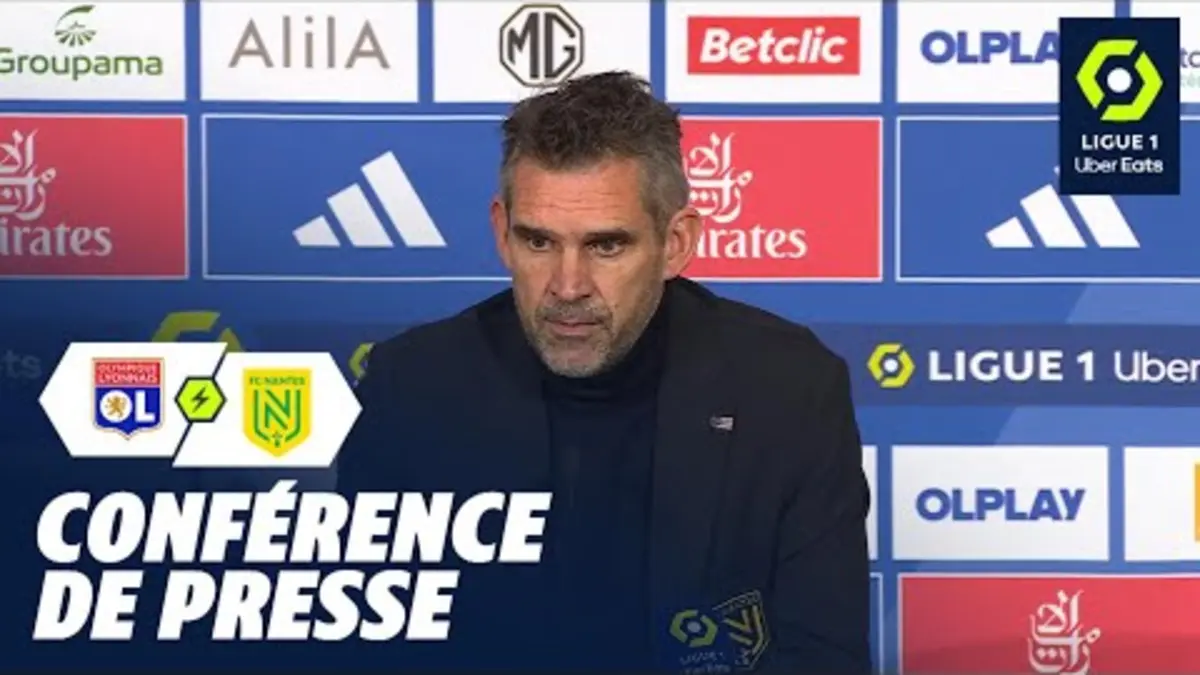 replay de Conférence de presse OLYMPIQUE LYONNAIS - FC NANTES (1-0) / 2023-2024