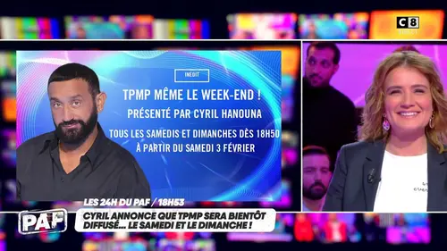 replay de Cyril annonce que TPMP sera bientôt diffusé le samedi et le dimanche !