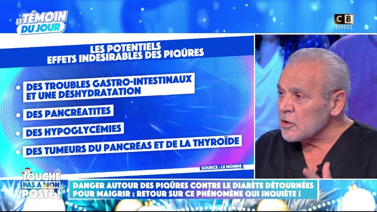 replay de Danger autour des piqûres contre le diabète détournées pour maigrir