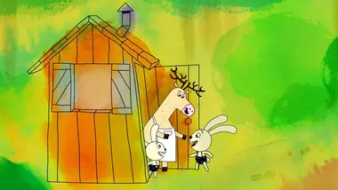 Dans sa maison un grand cerf