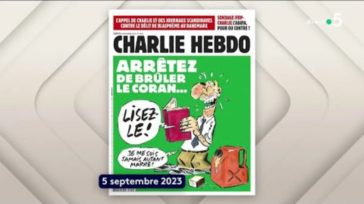 replay de Délit de blasphème au Danemark : l’appel de Charlie Hebdo - L’Édito - C à vous - 08/09/2023