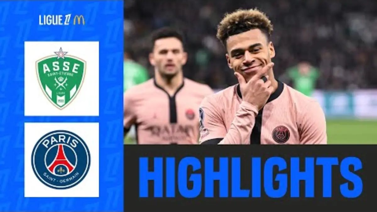 replay de Désiré Doué se BALADE, le PSG CARTONNE St-Etienne | 27ème journée - Ligue 1 McDonald's 24/25