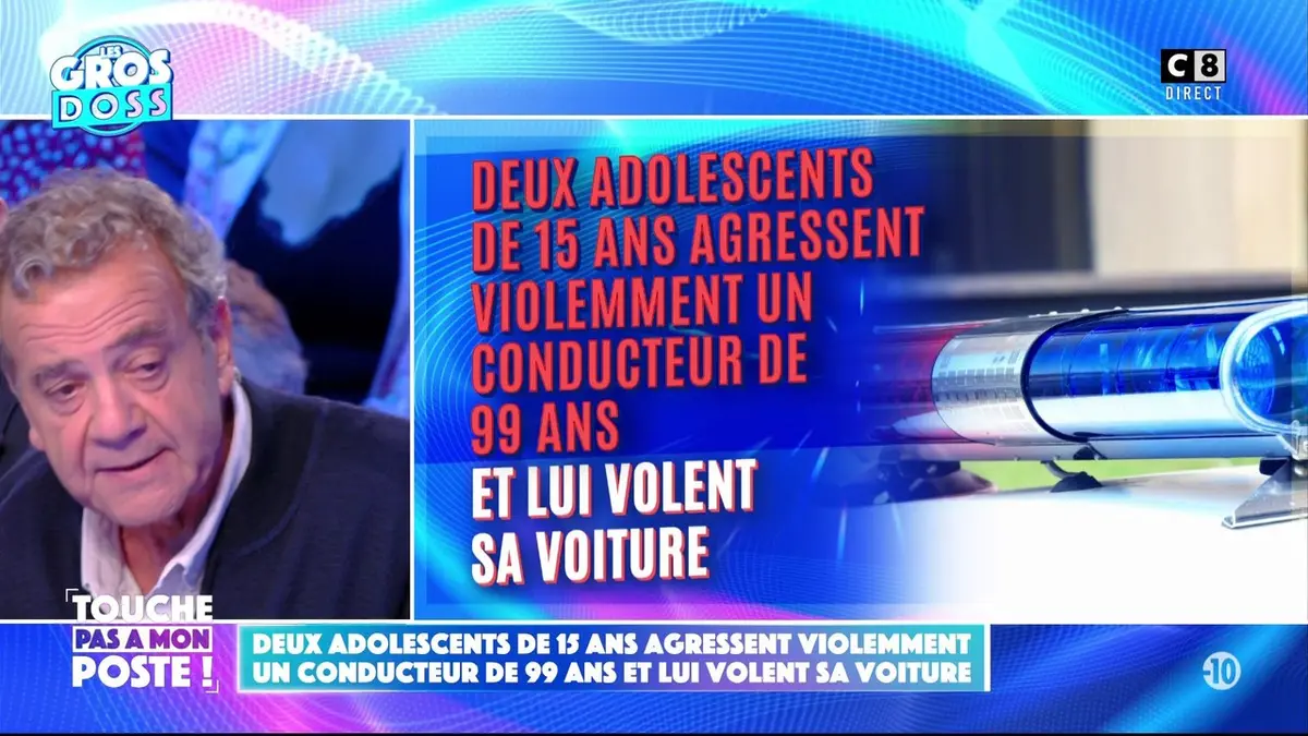 replay de Deux adolescents de 15 ans agressent violemment un conducteur de 99 ans et lui volent sa voiture