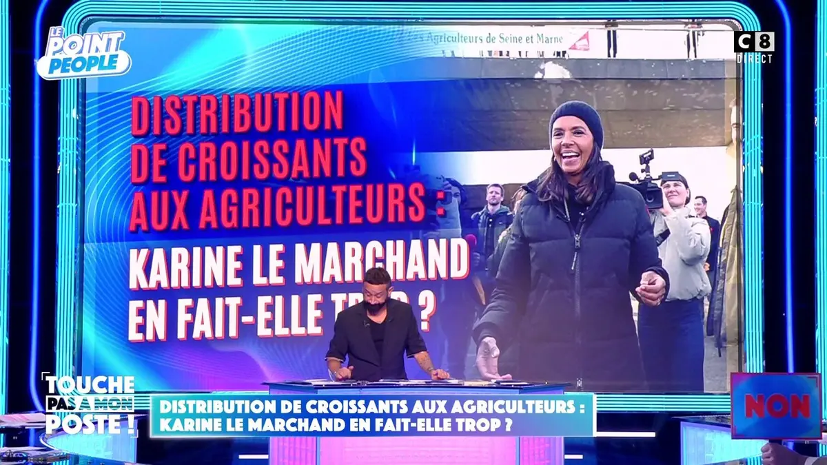 replay de Distribution de croissants aux agriculteurs : Karine Le Marchand en fait-elle trop ?