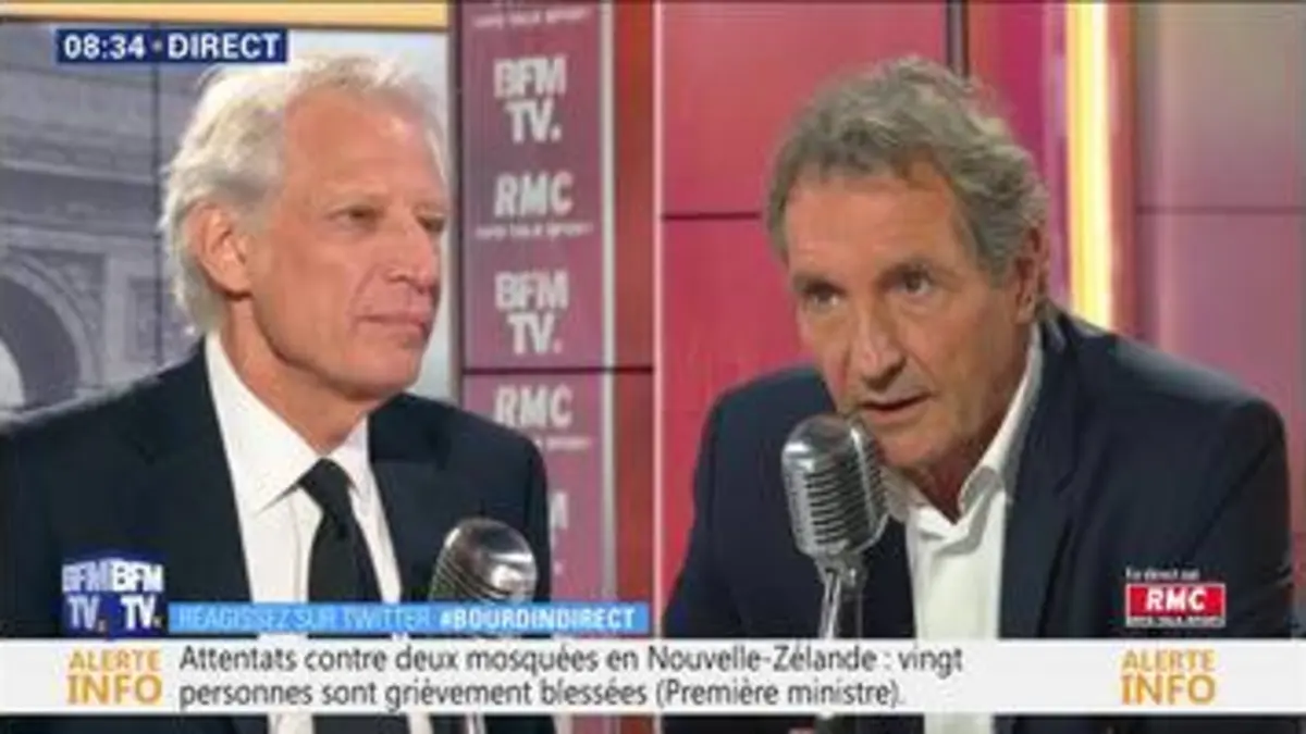 replay de Dominique de Villepin face à Jean-Jacques Bourdin en direct