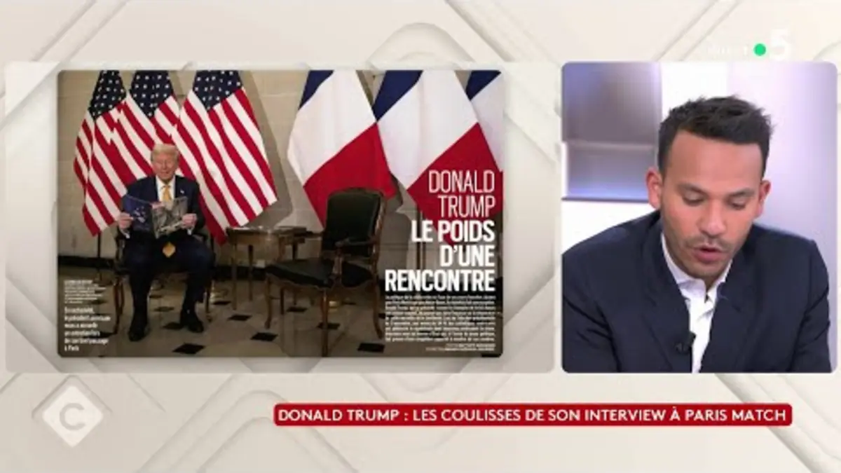 replay de Donald Trump : les coulisses de son interview à Paris Match - La Story - C à Vous