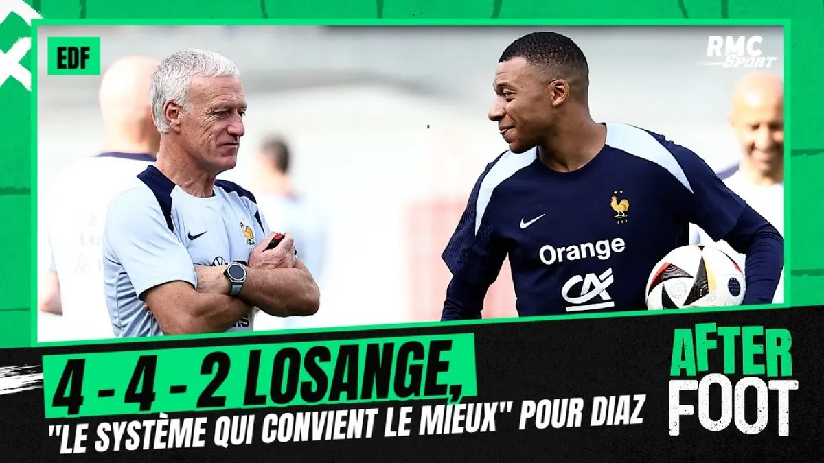 replay de Équipe de France : "4-4-2 losange, le système qui convient le mieux" estime Diaz