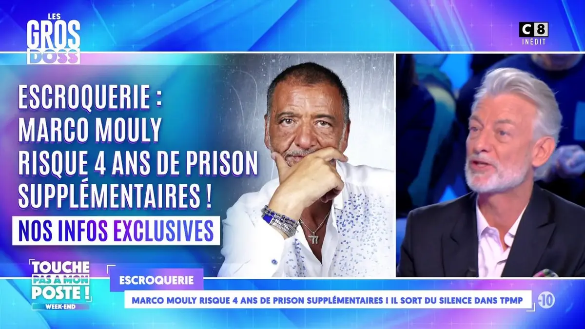 replay de Escroquerie : Marco Mouly risque 4 ans de prison supplémentaires ! Il sort du silence dans TPMP