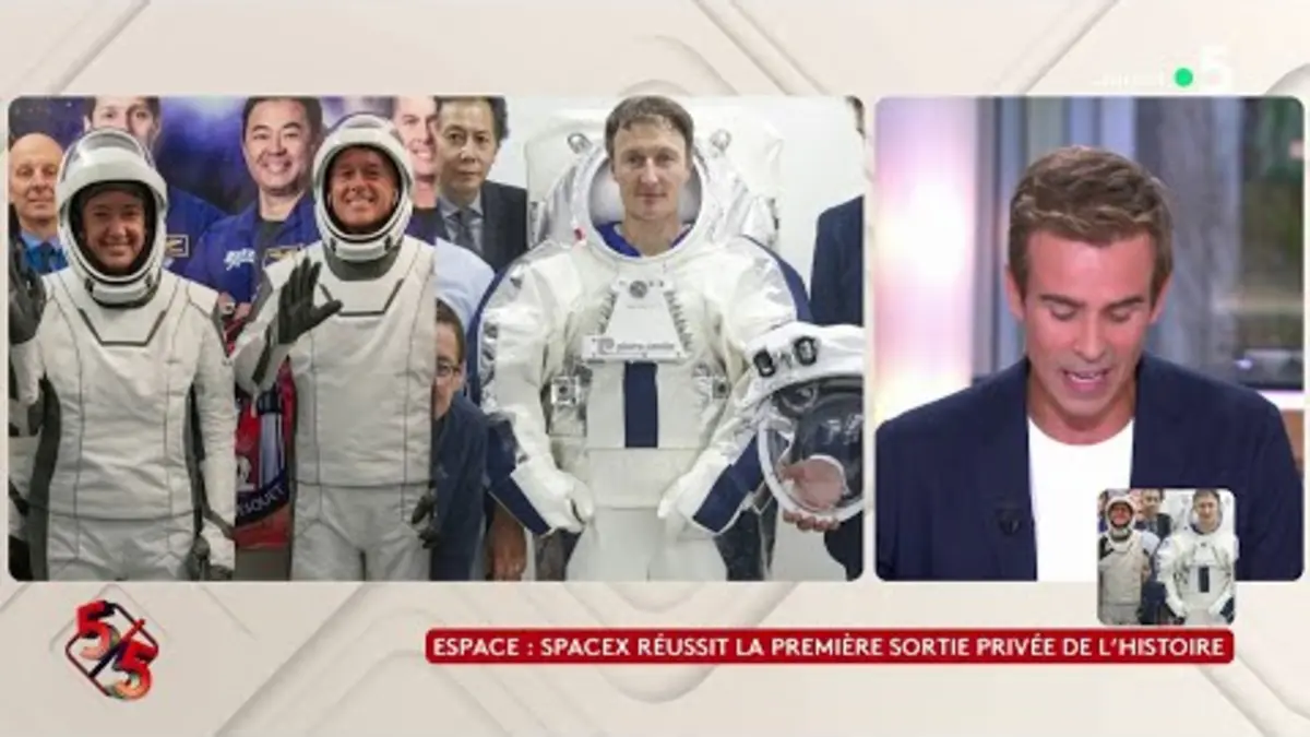 replay de Espace : SpaceX réussit la première sortie privée de l’histoire - Le 5/5 - C à Vous - 13/09/2024