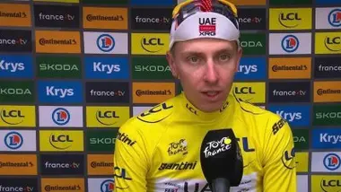 Etape 8 - Tadej Pogacar : "Pas vraiment une journée tranquille"